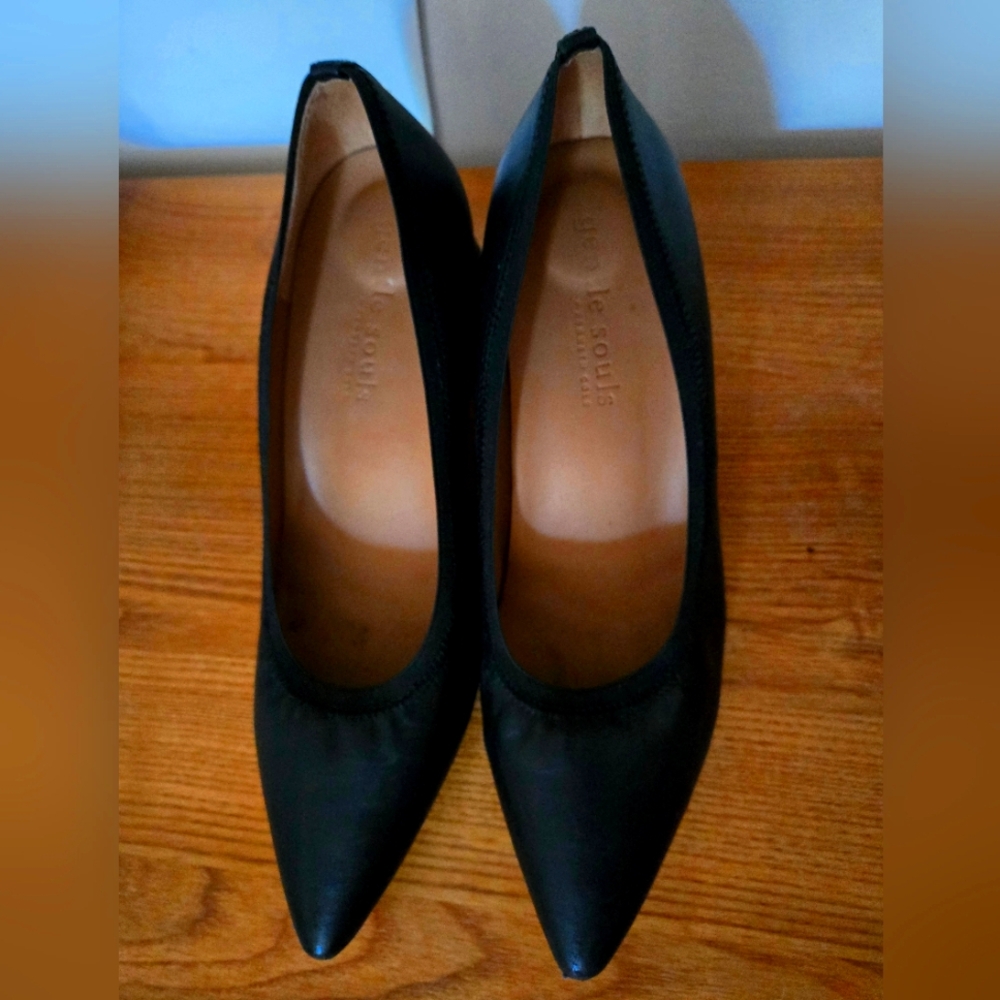 Gentle Souls Black Leather Heels